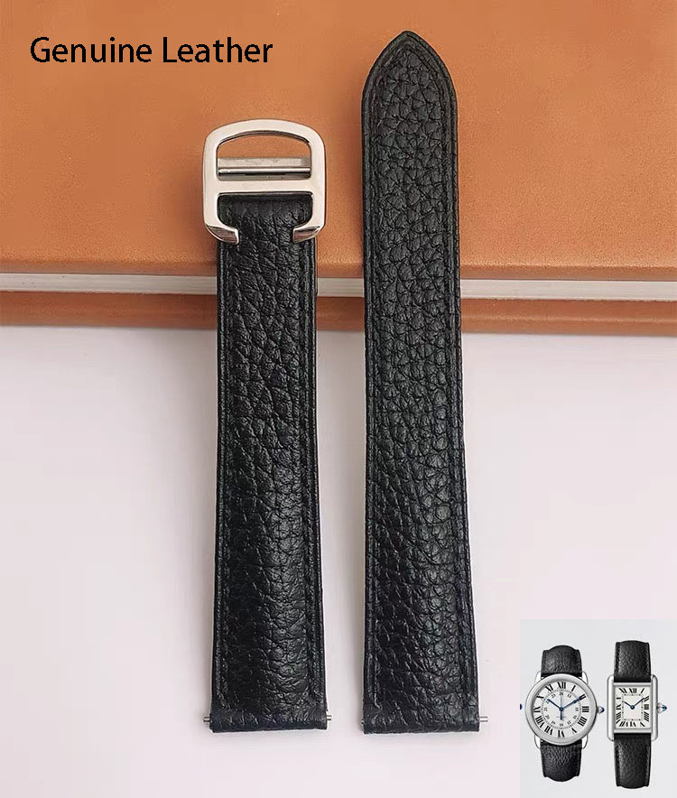 Cartier Watch Santos - Hakiki Deri Saat Kayışı Cartier Santos