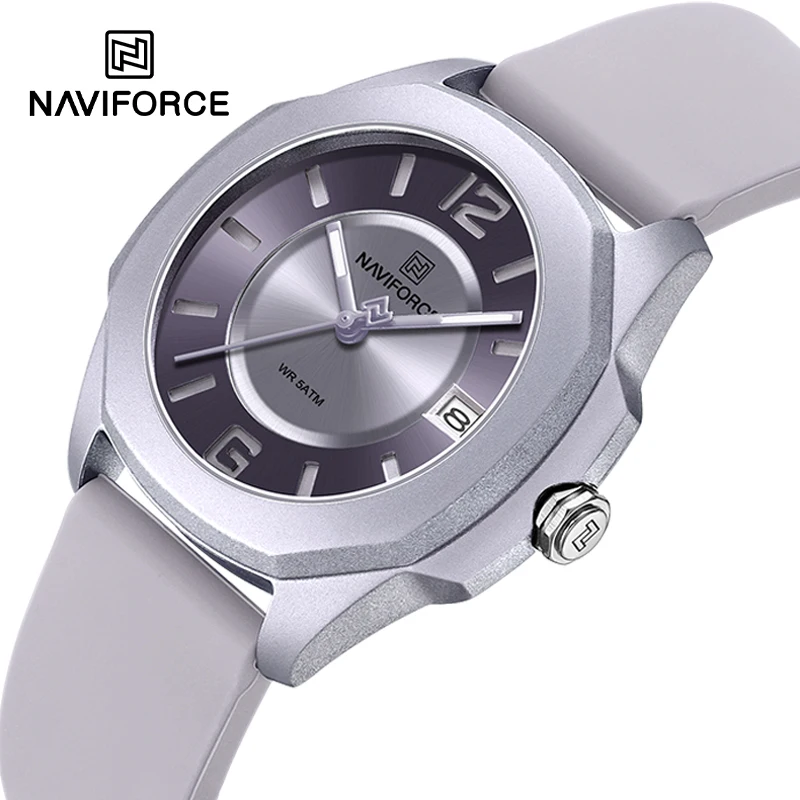 Silicone Band Women - NAVIFORCE 7107 Kadınlar için Izle Moda