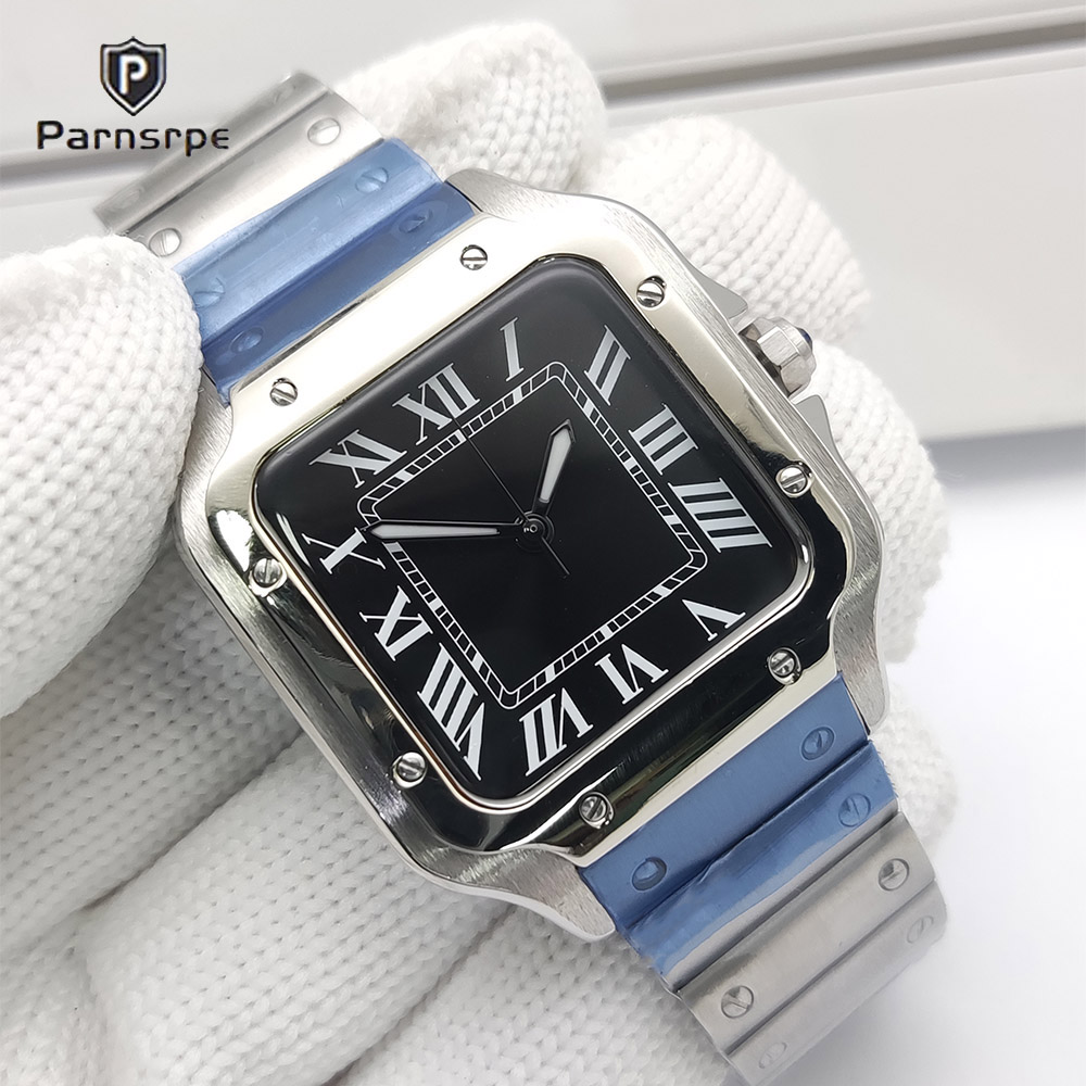 Cartier Watch Santos - Erkek Saatleri Kare Kasa Yeni NH35