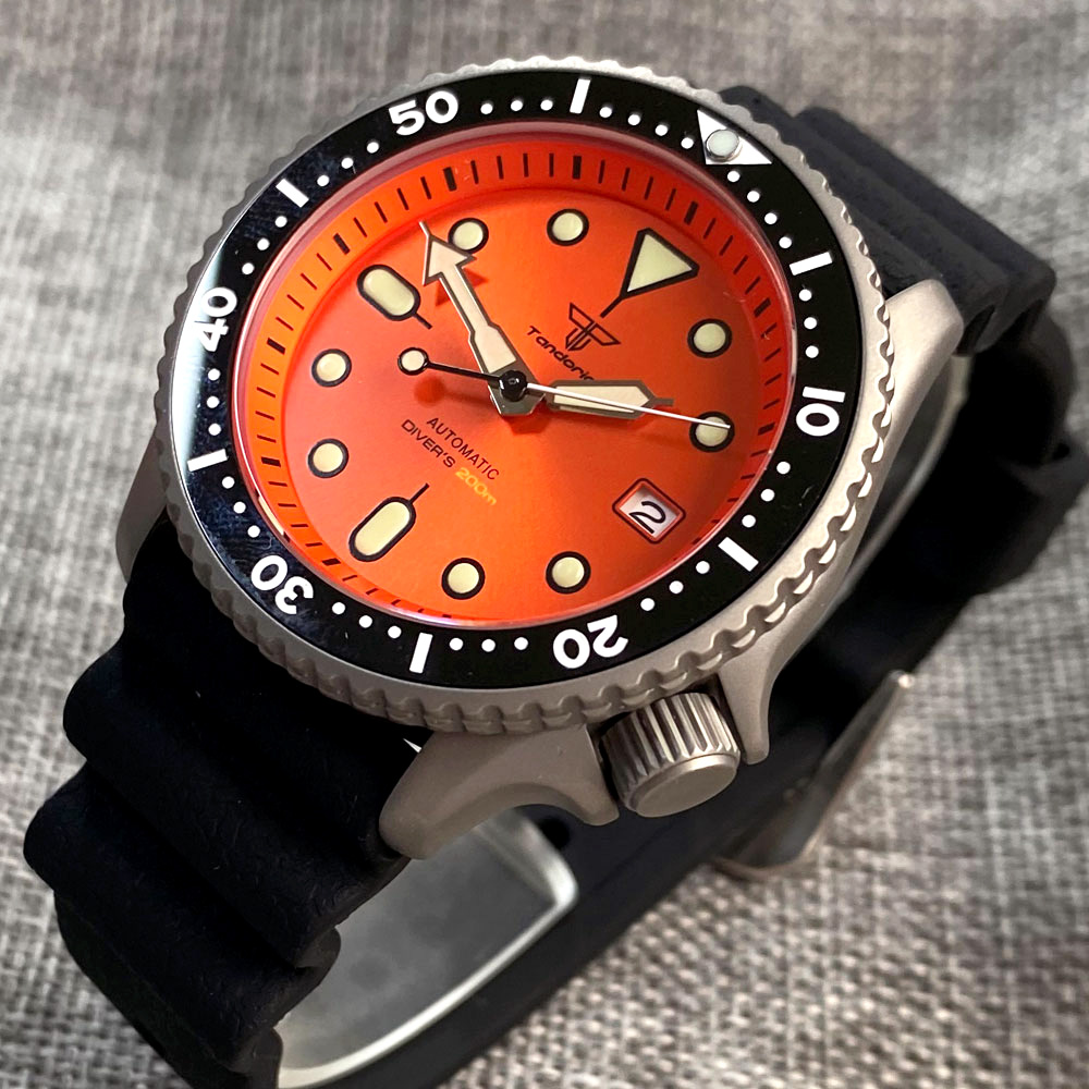 Tandorio 41mm Titanyum NH35 Er - Rubber Strap Diver incelemesi ve fiyatı