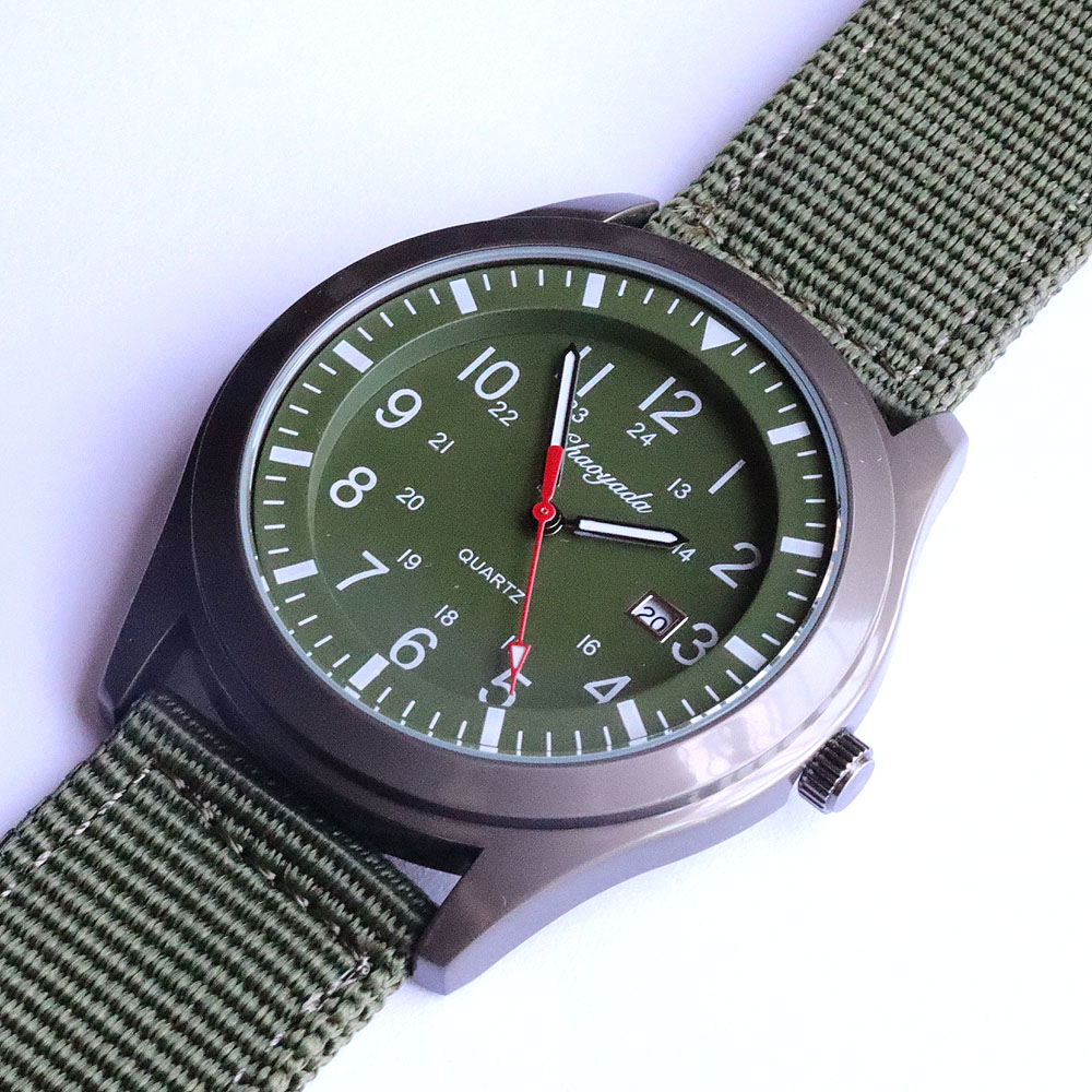 Lüks Erkek Kuvars Saat Spor Gü - Canvas Strap Watch incelemesi ve fiyatı