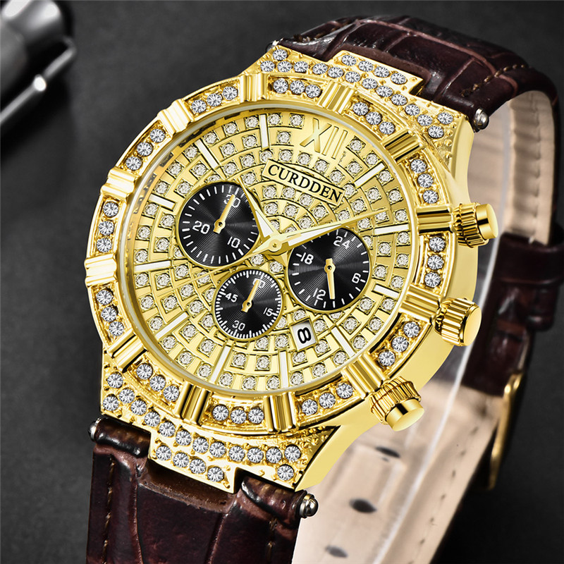 Erkekler Orijinal CURDDEN Mark - Leather Watch Band Men incelemesi ve fiyatı