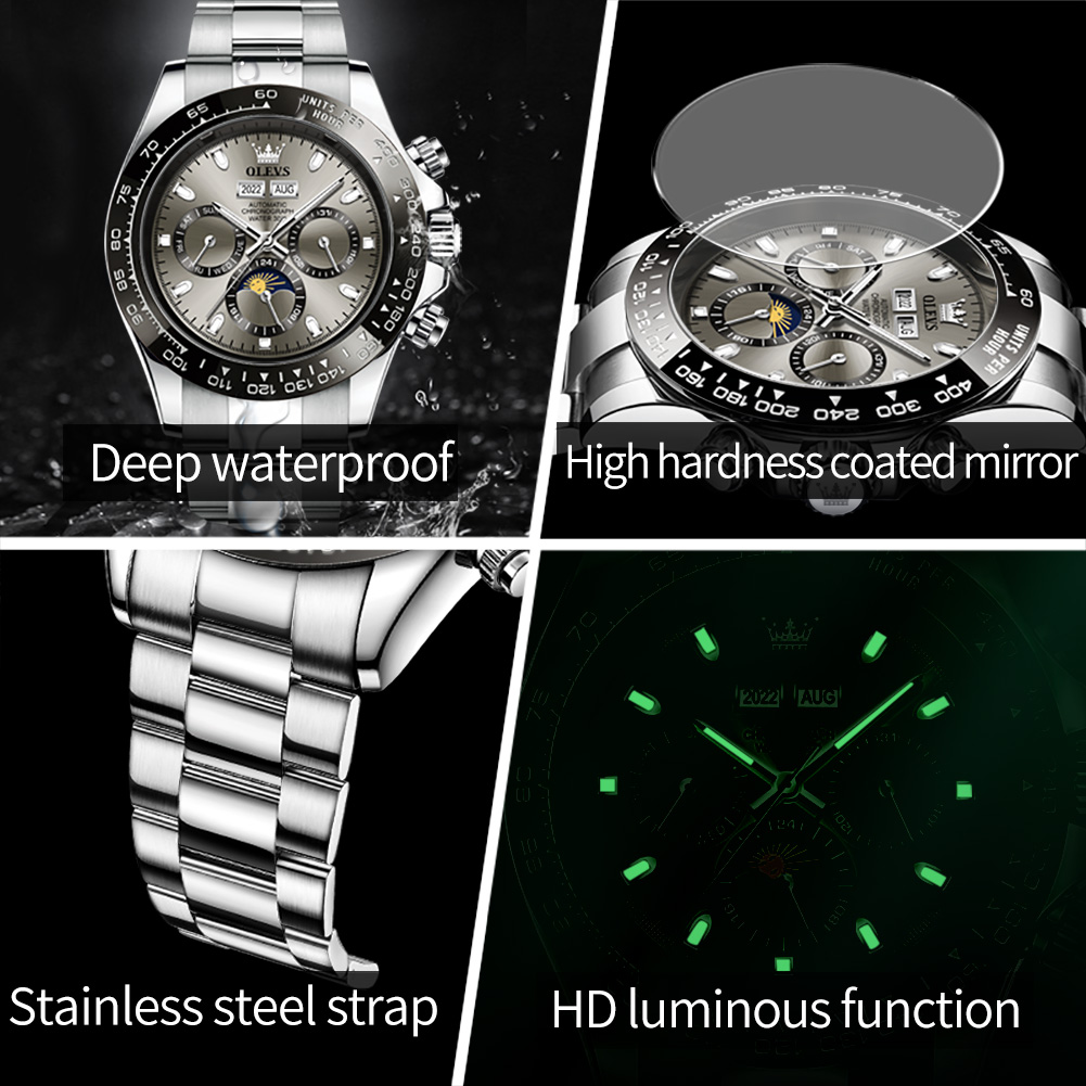 OLEVS 6654 Lüks Erkek Saat Chr - Rolex Watch Datejust incelemesi ve fiyatı