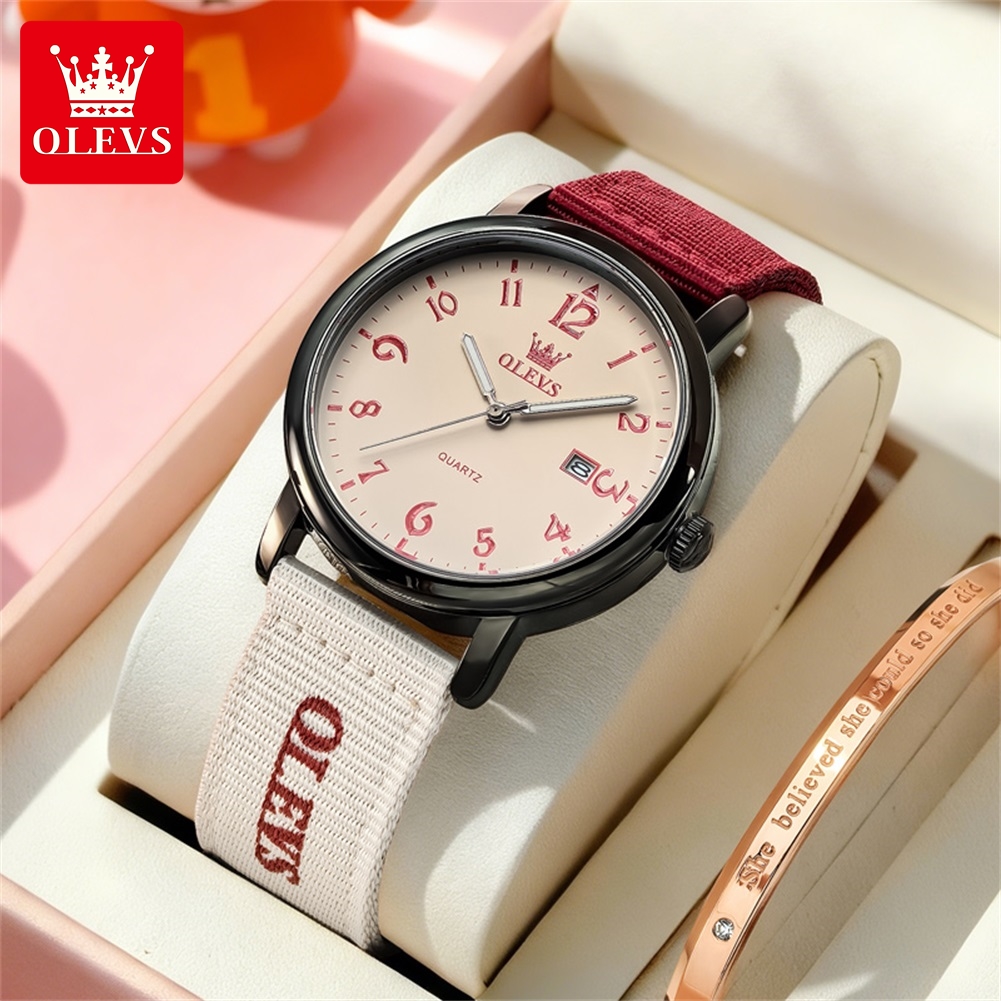 OLEVS Yepyeni Moda Kuvars İzle - Canvas Strap Watch incelemesi ve fiyatı